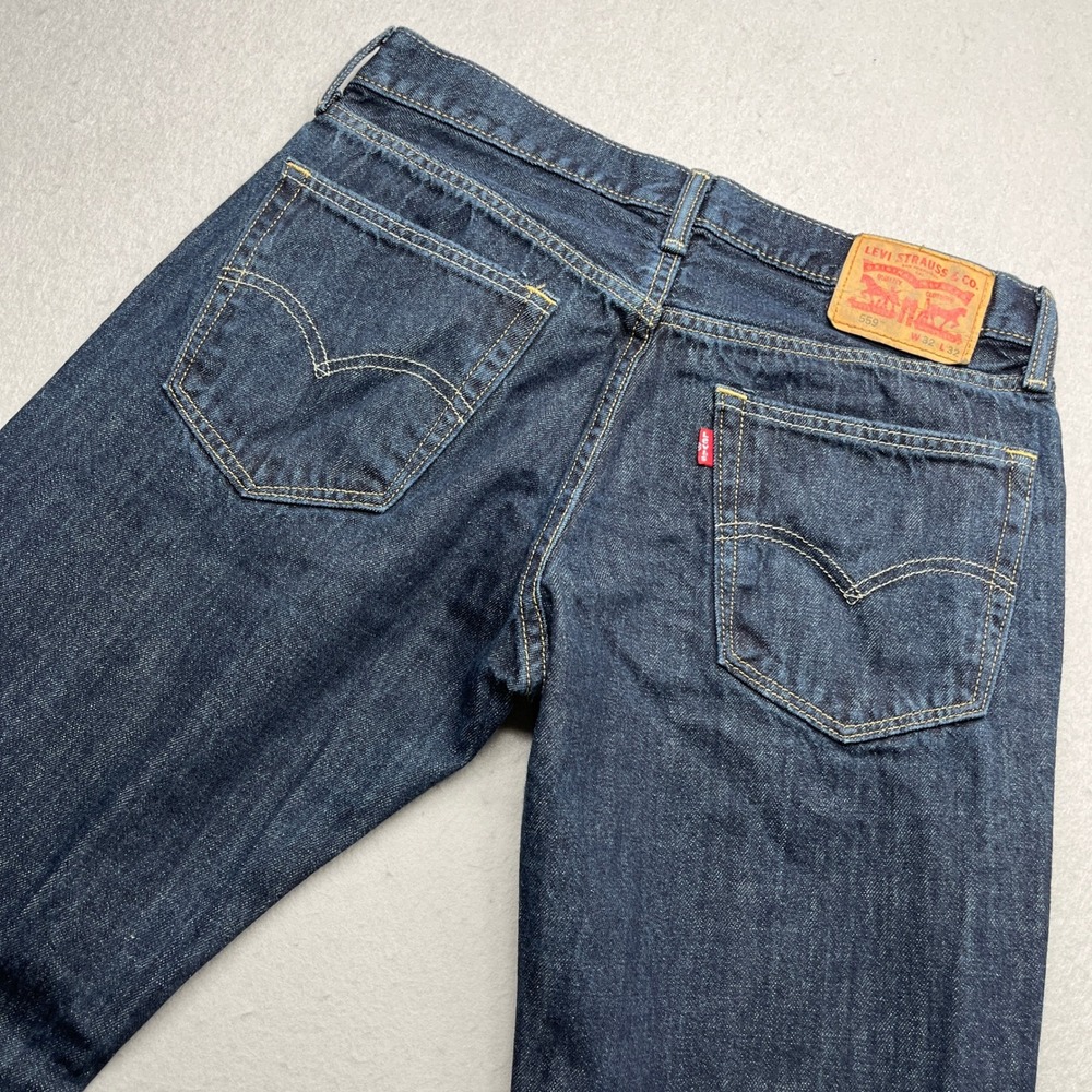 Levi's 559 Relaxed Straight Jeans Dark Wash Indigo 32x32 Mens Denim Streetwear